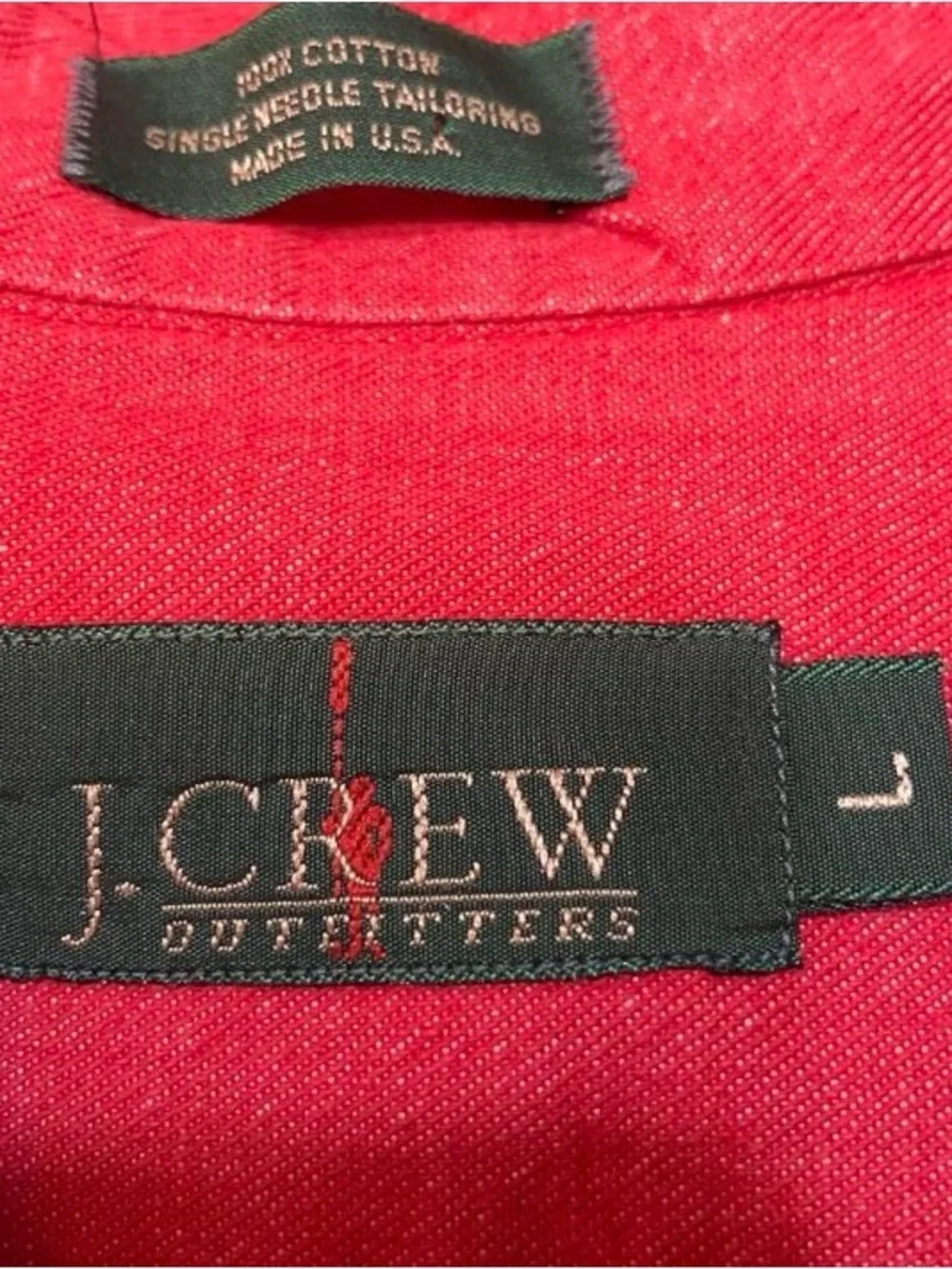 J. Crew Men's Button-Down Shirt in Red